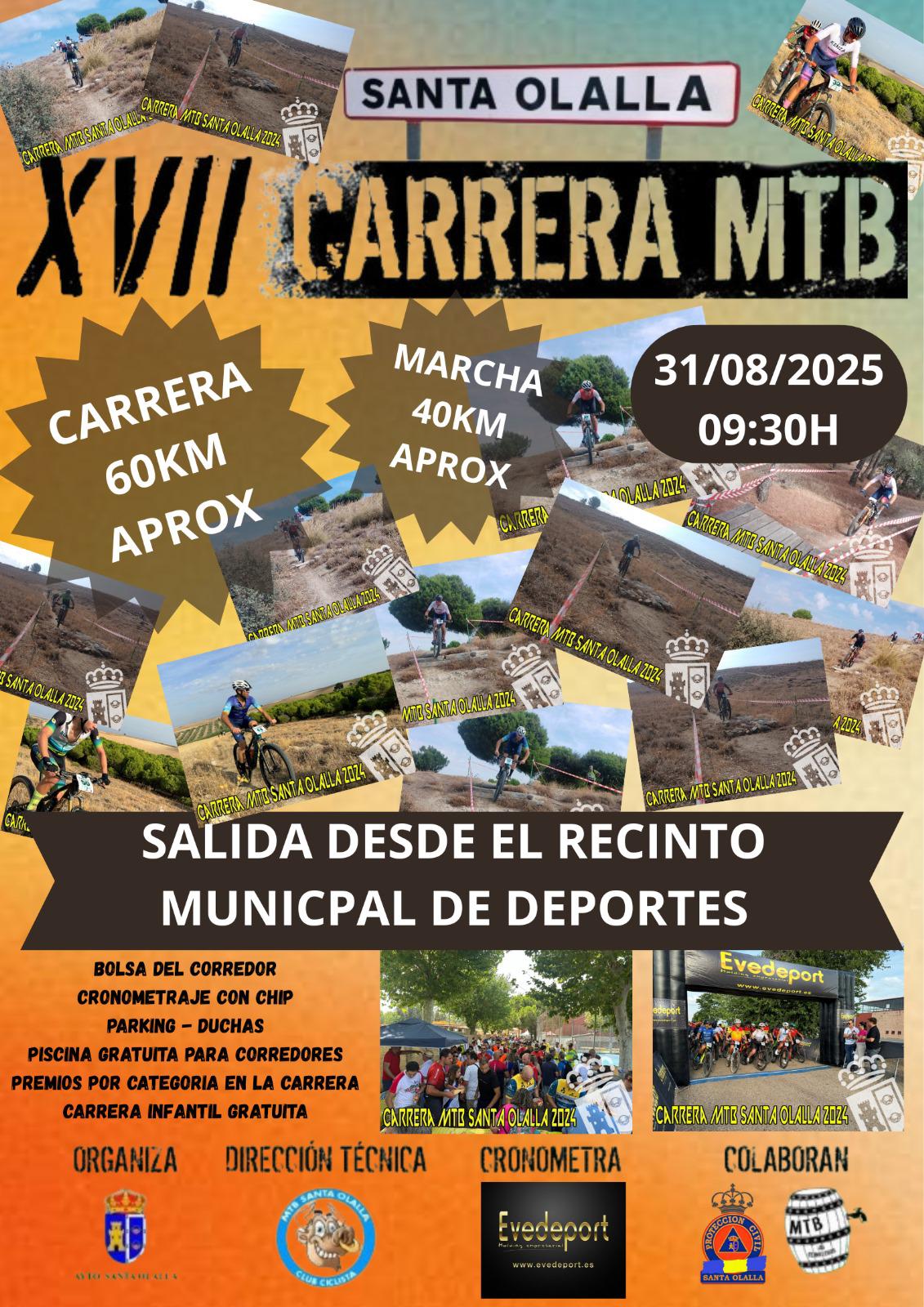 Cartel de XVII Carrera MTB Santa Olalla en Santa Olalla, Toledo